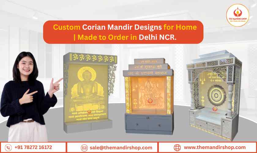 Read more about the article Custom Corian Mandir Designs for Home | Made to Order in Delhi NCR